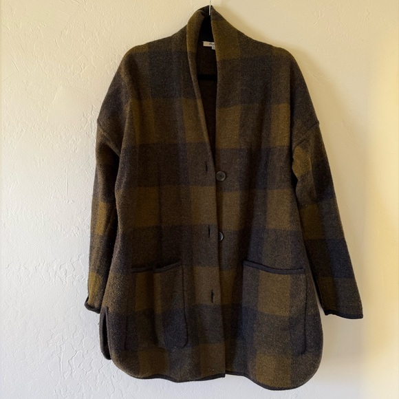 Madewell Buffalo Check Merino Sweater Jacket - Picture 5 of 10